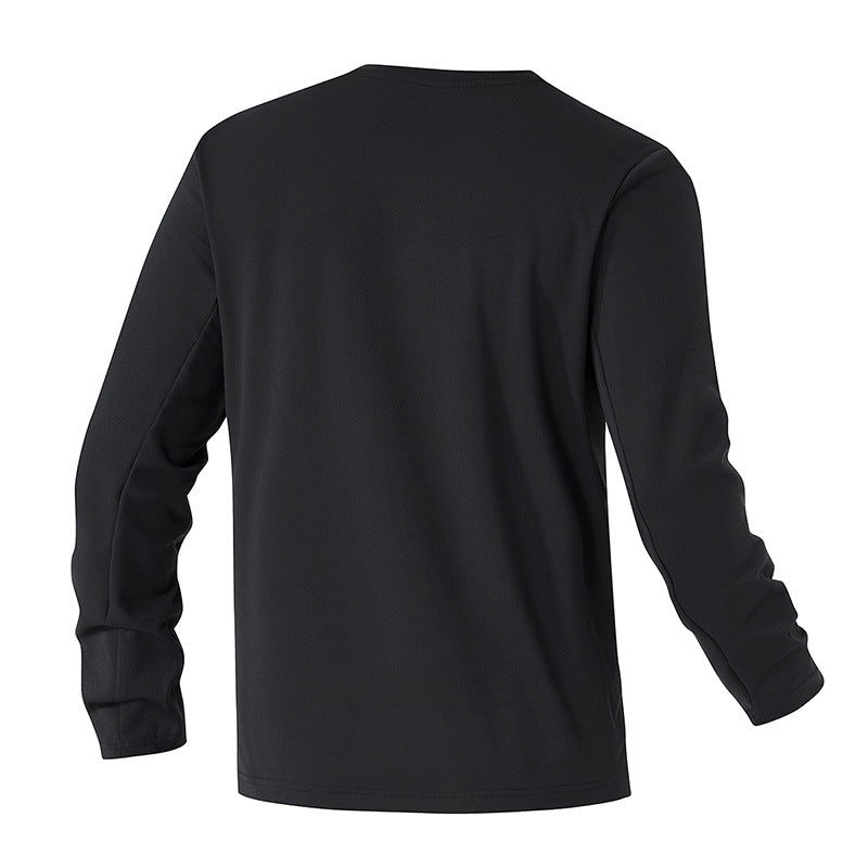 Unisex Oversize Long Sleeve Sweatshirt with Chest Zipper Pocket and Crew Neck Hudson & Parker