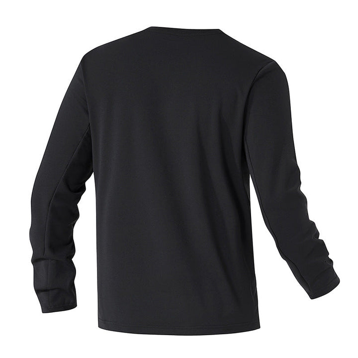 Unisex Oversize Long Sleeve Sweatshirt with Chest Zipper Pocket and Crew Neck Hudson & Parker