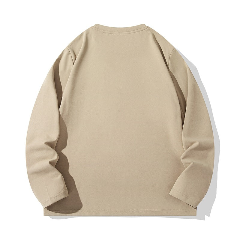 Unisex Oversize Long Sleeve Sweatshirt with Chest Zipper Pocket and Crew Neck Hudson & Parker