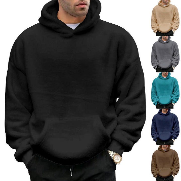 Unisex nan cozy teddy fleece hoodie with oversized fit and kangaroo pocket Hudson & Parker