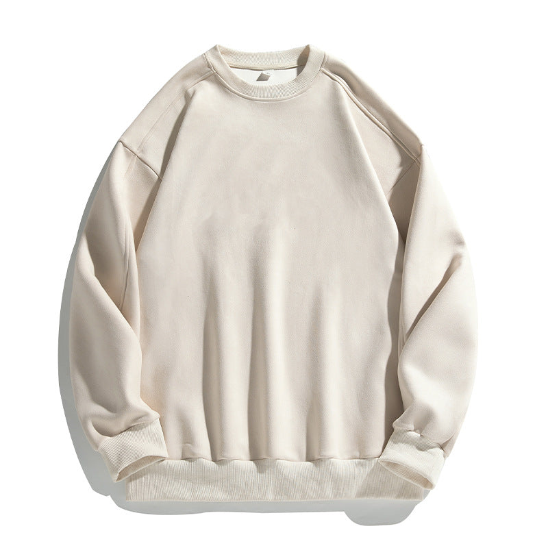 Unisex Purist Oversized Crew Neck Sweatshirt with Drop Shoulder and Brushed Inner Lining Hudson & Parker