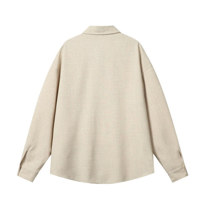 Men's Lightweight Textured Overshirt with Shirt Collar and Chest Flap Pocket Hudson & Parker