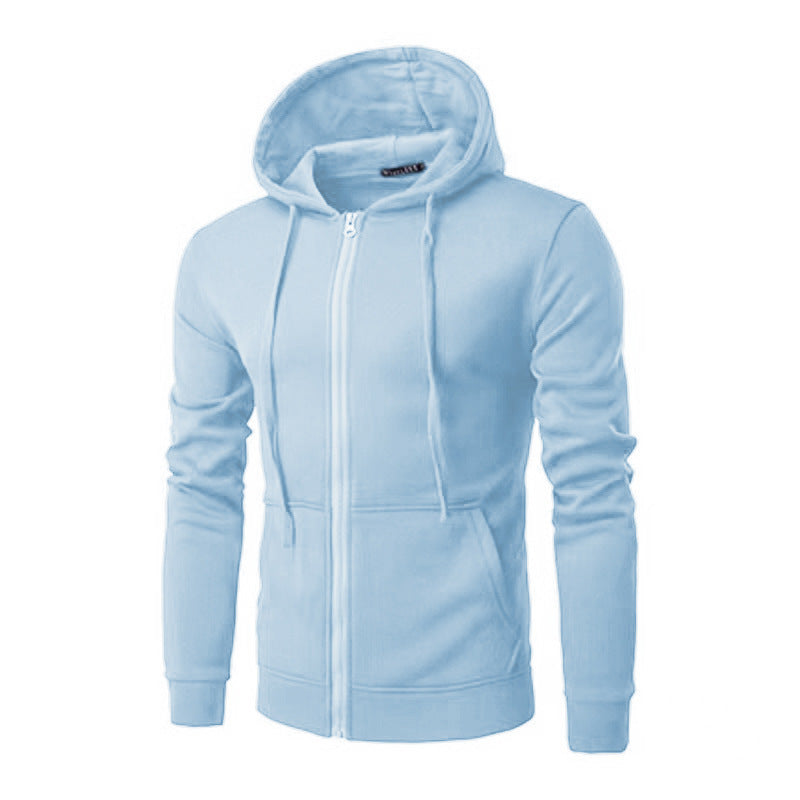 Men's slim-fit zip hoodie jacket with soft fleece lining and kangaroo pockets Hudson & Parker