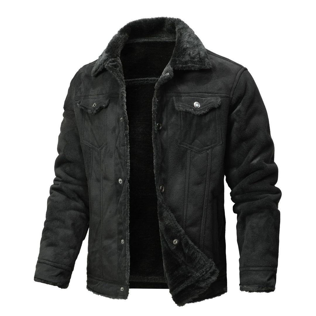Men's suede imitation trucker jacket with Sherpa lining Hudson & Parker