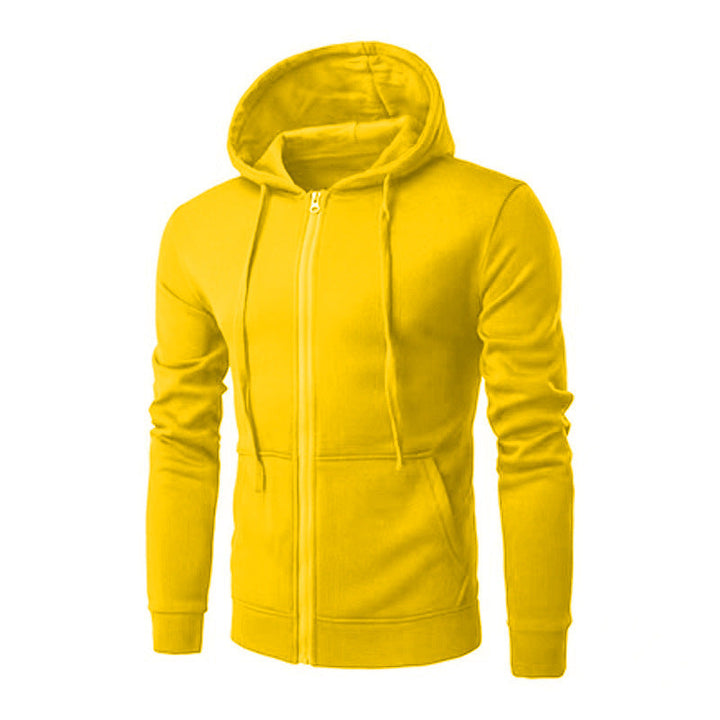 Men's slim-fit zip hoodie jacket with soft fleece lining and kangaroo pockets Hudson & Parker