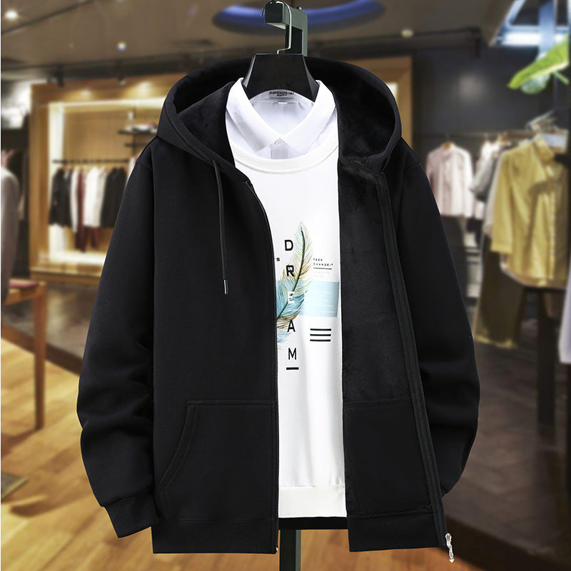 Hudson & Parker | Casual Autumn Full Zip Hoodie with Drawstring for Men