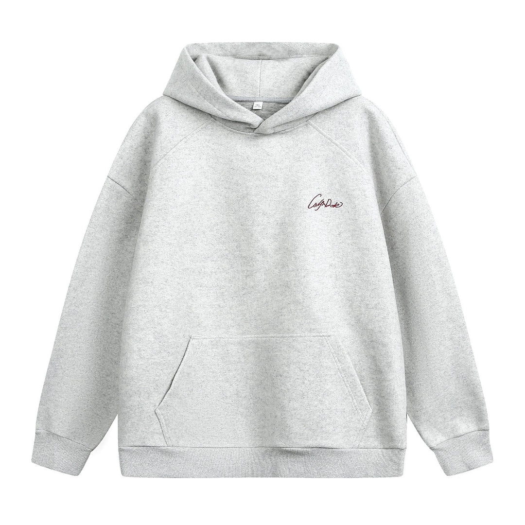Unisex Oversize Hoodie made of heavy fleece with kangaroo pocket and script embroidery Hudson & Parker