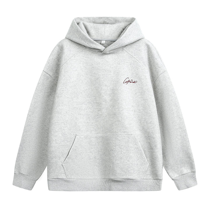 Unisex Oversize Hoodie made of heavy fleece with kangaroo pocket and script embroidery Hudson & Parker