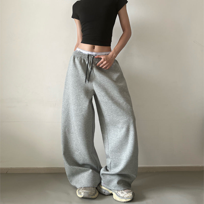 Women's Extra Wide High-Waist Sweatpants made of Blend with Drawstring Hudson & Parker