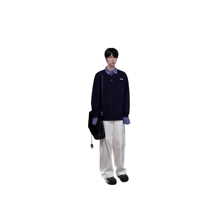 Men's Casual Oversized Sweater with Collar Hudson & Parker