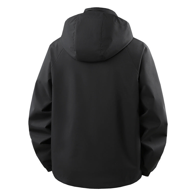Men's Ultra-Light Breathable Hooded Transition Jacket with Mesh Lining and Water-Repellent Microripstop Shell Hudson & Parker