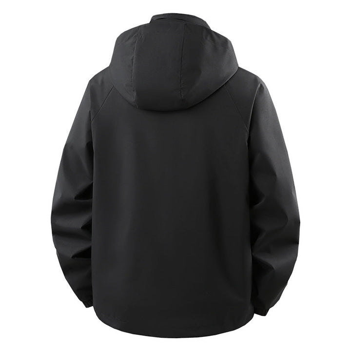 Men's Ultra-Light Breathable Hooded Transition Jacket with Mesh Lining and Water-Repellent Microripstop Shell Hudson & Parker