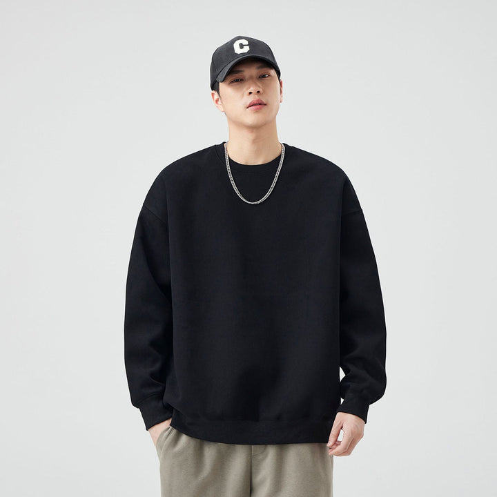 Unisex Oversize Sweatshirt with Round Neck and Wide Cuffs Hudson & Parker