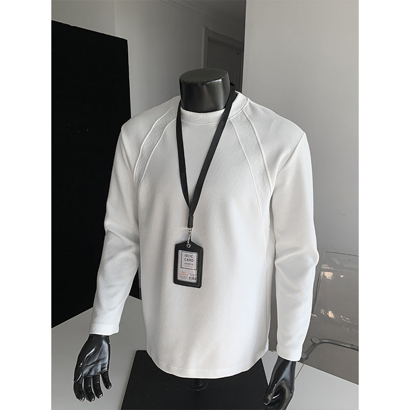 Men's Fine Long Sleeve Sweatshirt with Light Stand-up Collar and Raglan Seams Hudson & Parker