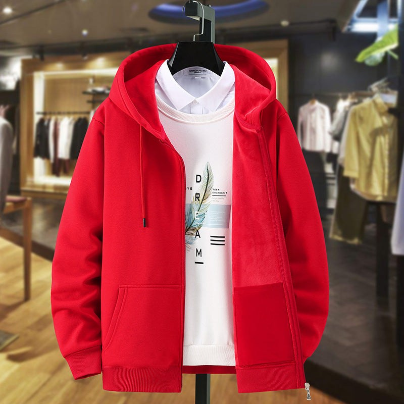 Hudson & Parker | Casual Autumn Full Zip Hoodie with Drawstring for Men
