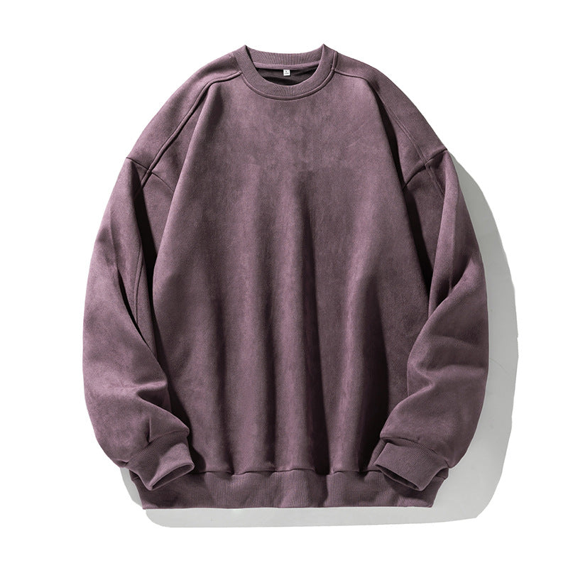 Unisex Purist Oversized Crew Neck Sweatshirt with Drop Shoulder and Brushed Inner Lining Hudson & Parker