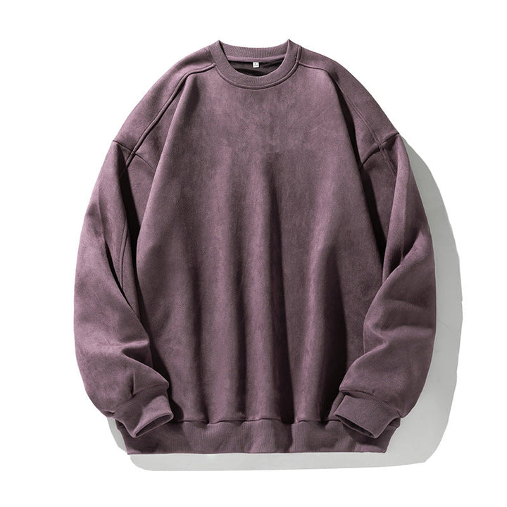 Unisex Purist Oversized Crew Neck Sweatshirt with Drop Shoulder and Brushed Inner Lining Hudson & Parker