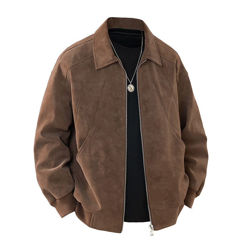 Men's Elegant Suede Jacket with Structured Cut Hudson & Parker