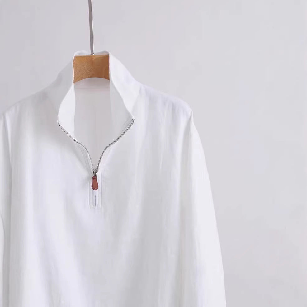 Unisex lightweight short zip anorak with stand-up collar Hudson & Parker