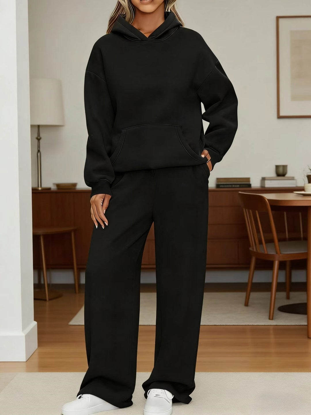 Women's cozy oversized hoodie and wide jogger pants set Hudson & Parker