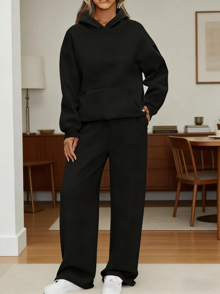 Women's cozy oversized hoodie and wide jogger pants set Hudson & Parker
