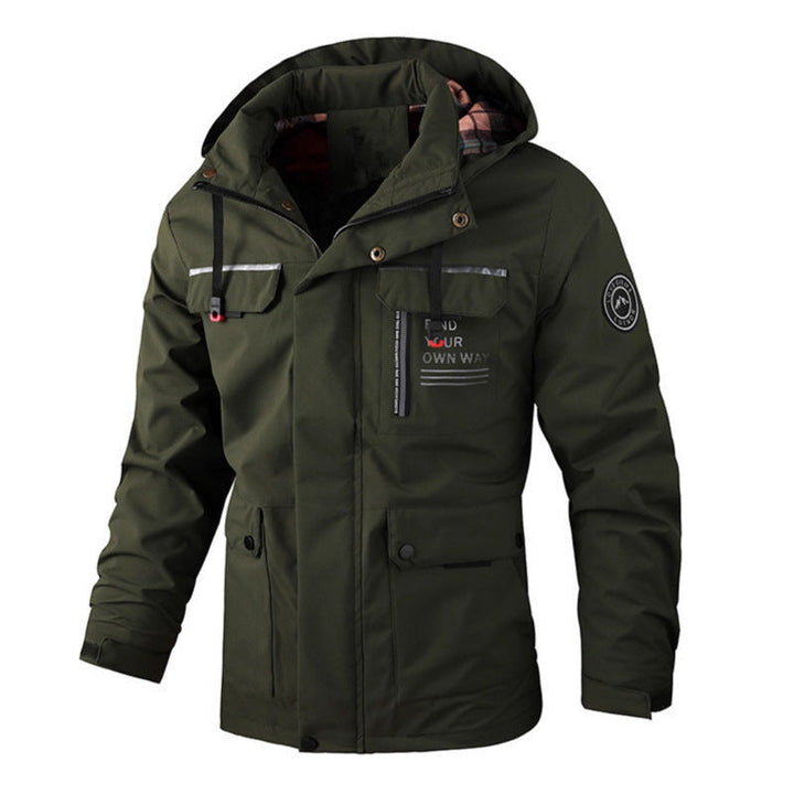 Men's water-repellent utility parka with hood, multiple pockets, and wind protection Hudson & Parker