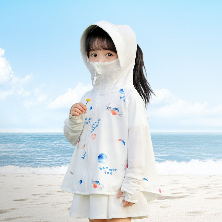 Ladies nan lightweight UV protection hoodie with integrated face mask and thumb hole Hudson & Parker