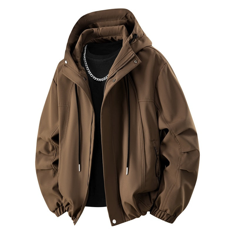 Men's Urban Tech Hoodie with weatherproof membrane, concealed zipper & elastic hem Hudson & Parker