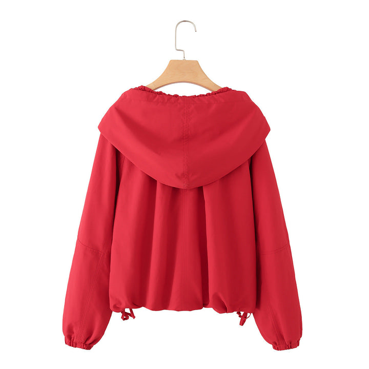 Women Lightweight Hooded Jacket with Drawstring, Adjustable Cord and Zipper Hudson & Parker