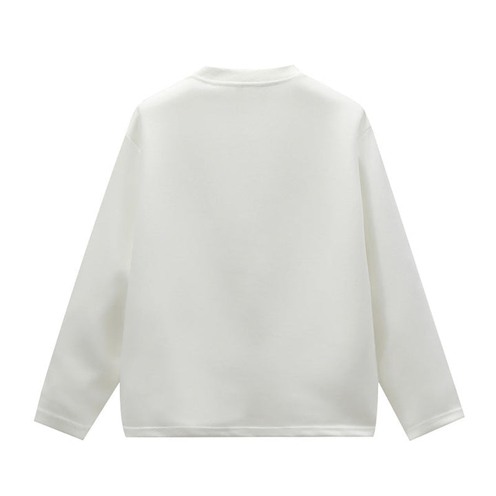 Unisex Oversize Round Neck Sweatshirt with Raglan Seams and Fine Texture Hudson & Parker