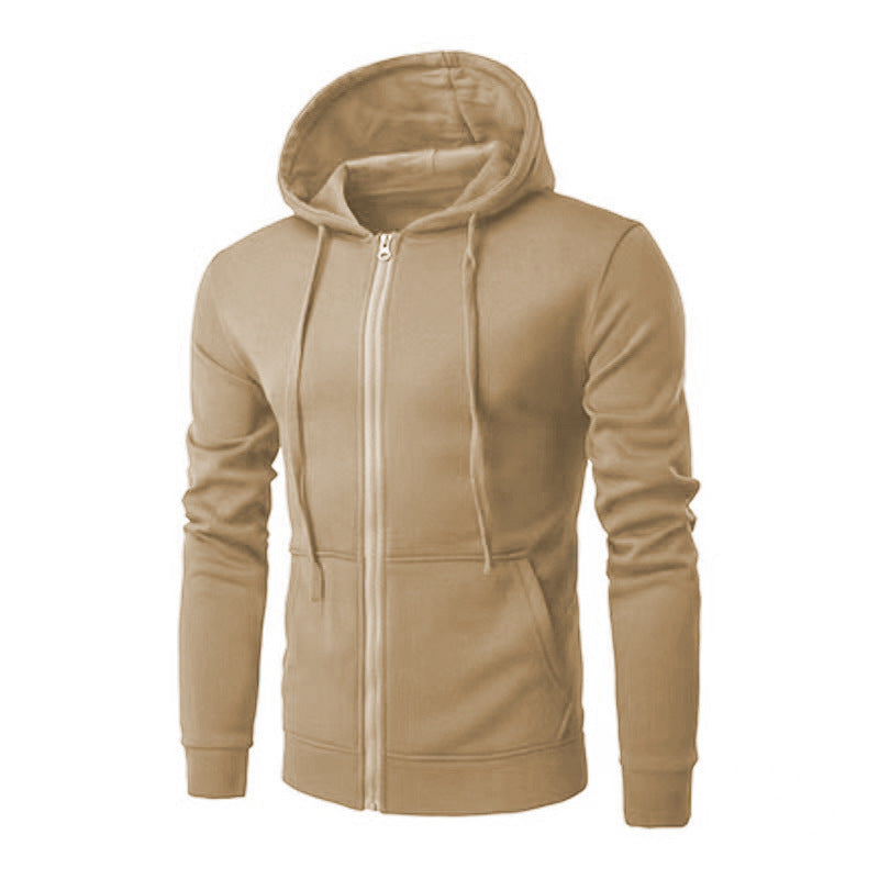 Men's slim-fit zip hoodie jacket with soft fleece lining and kangaroo pockets Hudson & Parker