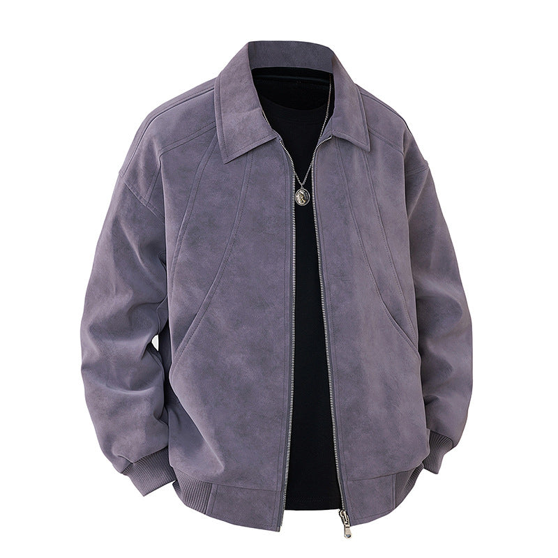 Men's Elegant Suede Jacket with Structured Cut Hudson & Parker