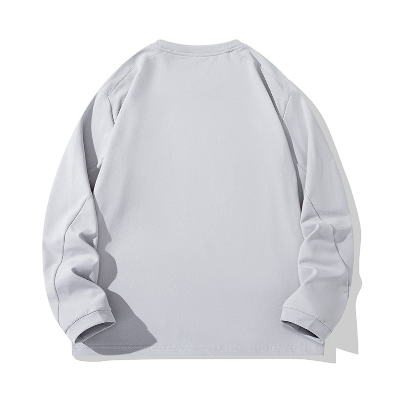 Unisex Oversize Long Sleeve Sweatshirt with Chest Zipper Pocket and Crew Neck Hudson & Parker