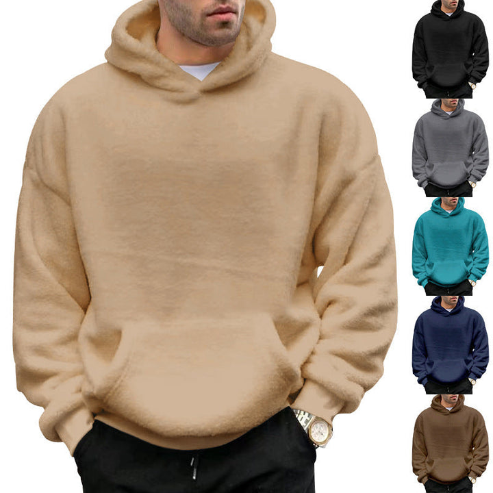 Unisex nan cozy teddy fleece hoodie with oversized fit and kangaroo pocket Hudson & Parker