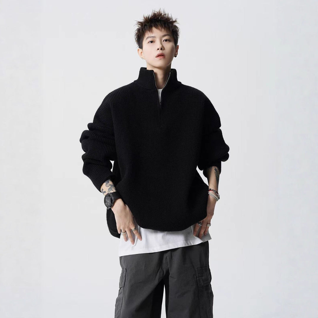 Women's Urban Oversized Sweater with Stand-up Collar Hudson & Parker