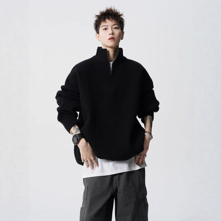 Women's Urban Oversized Sweater with Stand-up Collar Hudson & Parker
