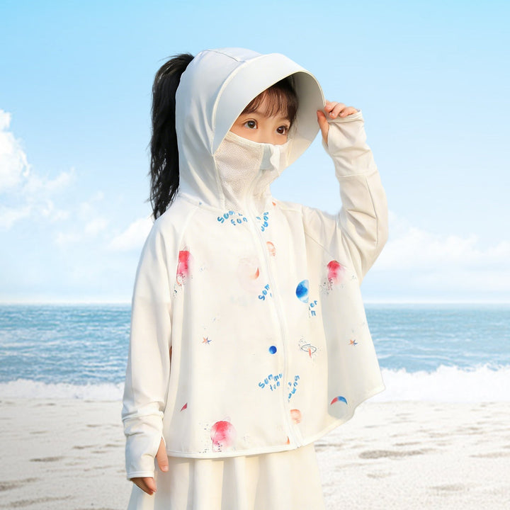 Ladies nan lightweight UV protection hoodie with integrated face mask and thumb hole Hudson & Parker