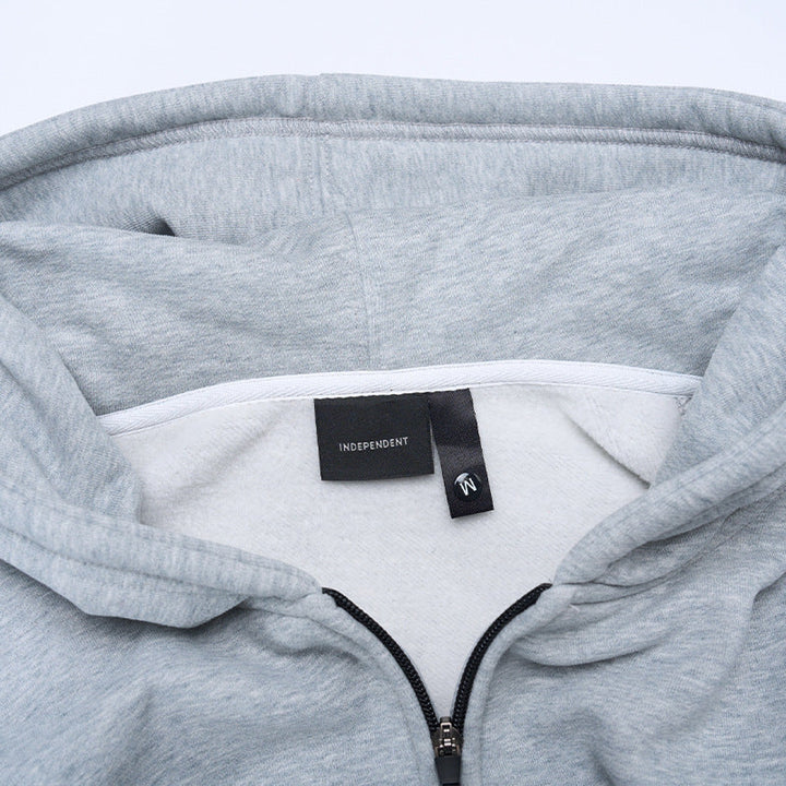 Unisex hoodie jacket with full zip, relaxed oversized fit and kangaroo pocket Hudson & Parker