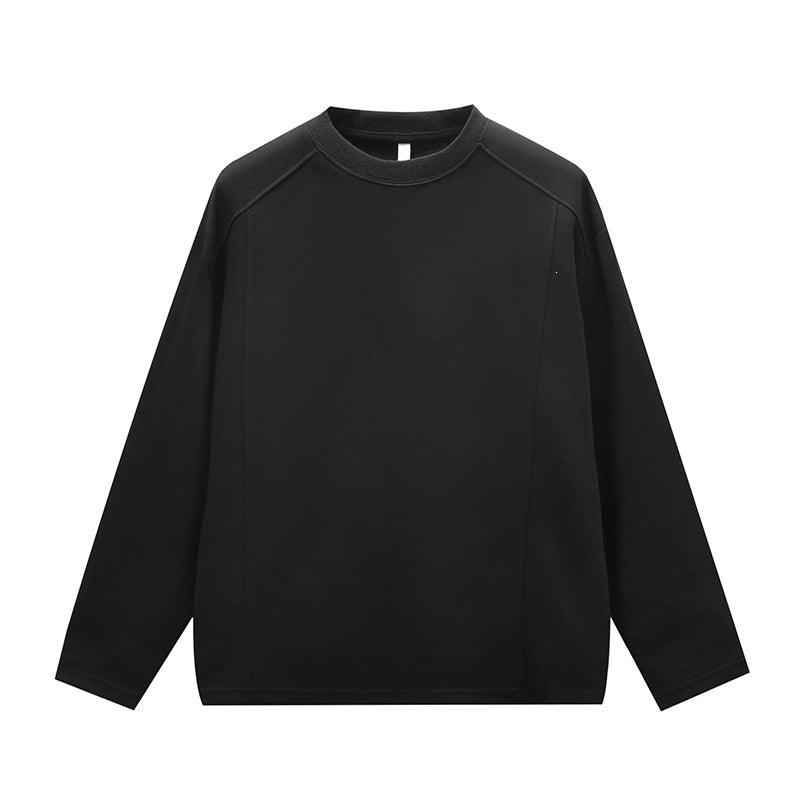 Unisex Oversize Round Neck Sweatshirt with Raglan Seams and Fine Texture Hudson & Parker