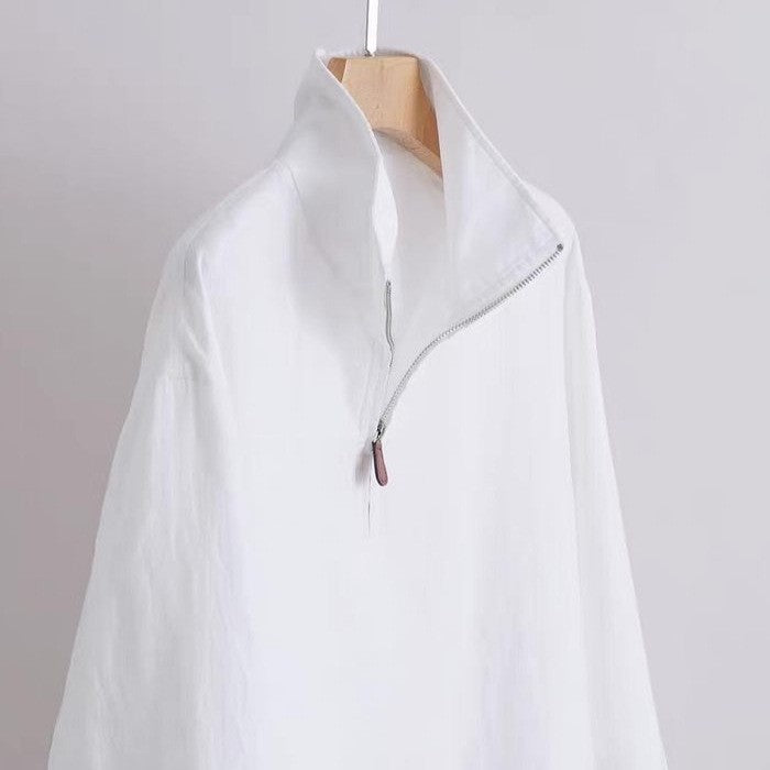 Unisex lightweight short zip anorak with stand-up collar Hudson & Parker