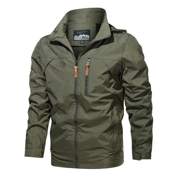 Men's lightweight outdoor jacket windbreaker with water-repellent coating and breathable mesh lining Hudson & Parker