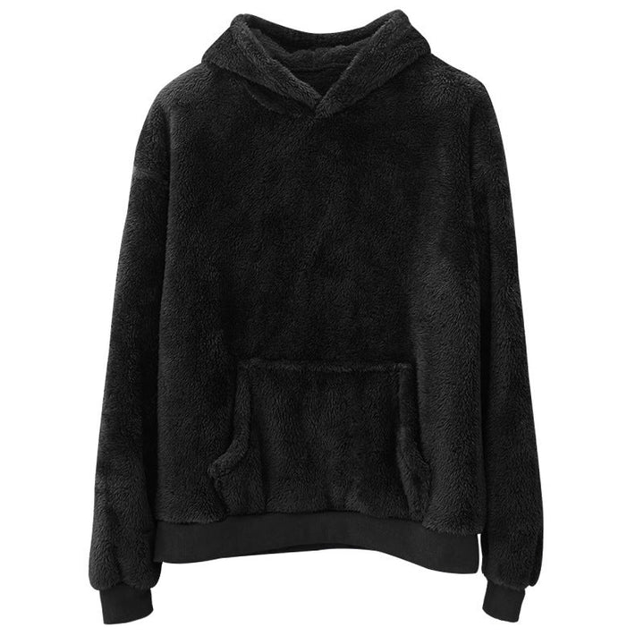 Unisex nan cozy teddy fleece hoodie with oversized fit and kangaroo pocket Hudson & Parker