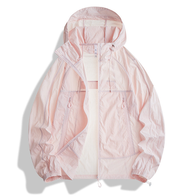 Men's Ultralight Hooded Wind Jacket with Pack Function, Mesh Lining & Zipper Pockets Hudson & Parker