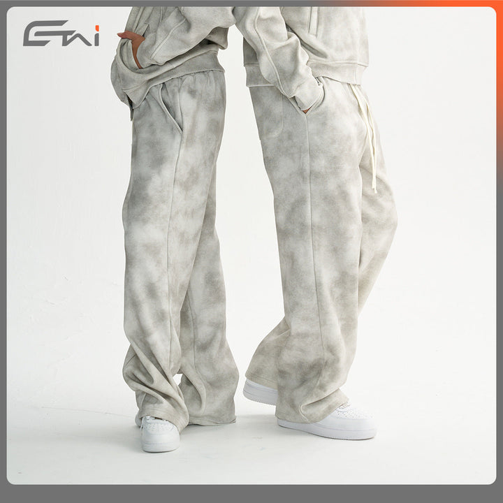 Men's loose-fitting sweatpants with cloud pattern and elastic waistband Hudson & Parker