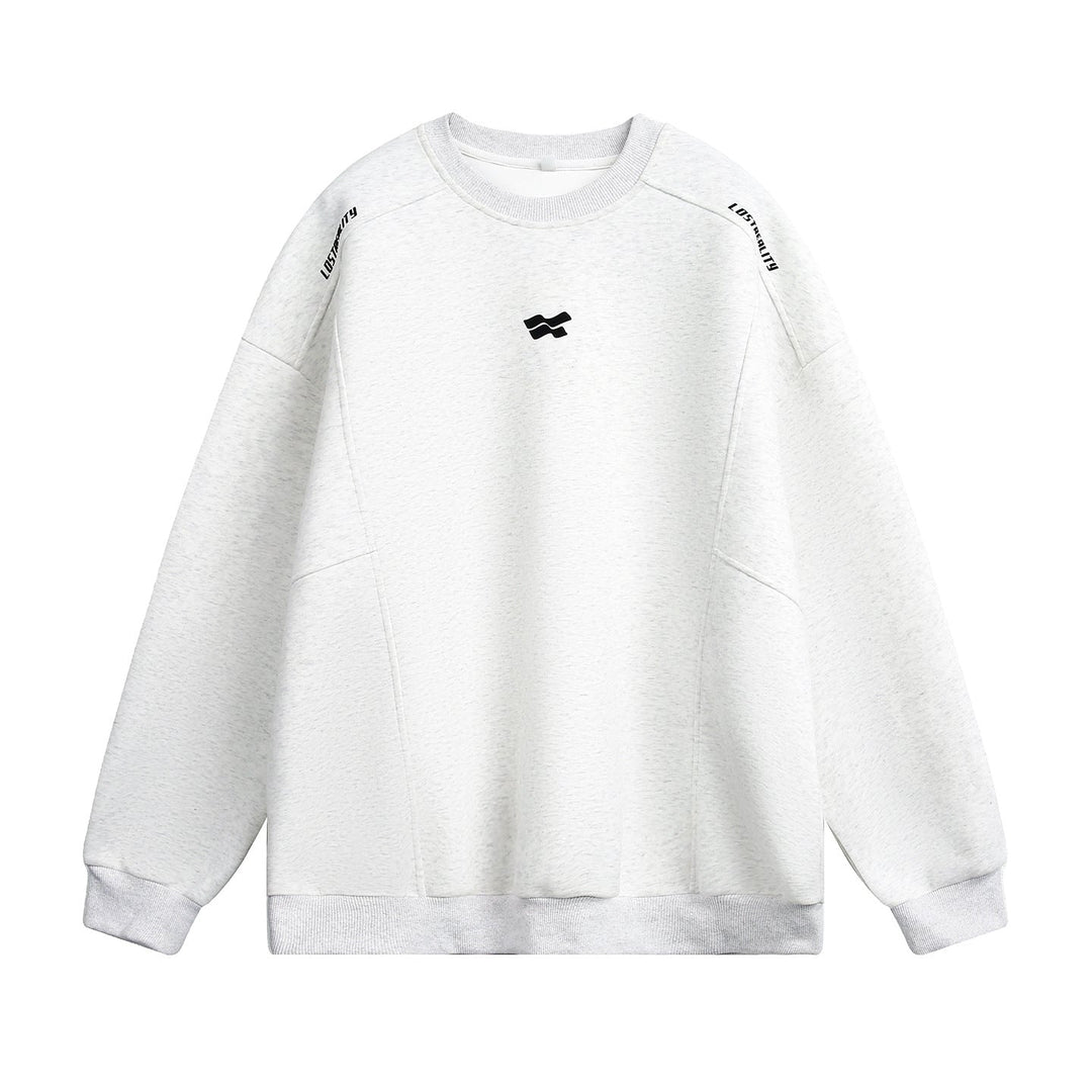 Unisex Oversize Sweatshirt with Drop-Shoulder, Logo Application and Side Pockets Hudson & Parker