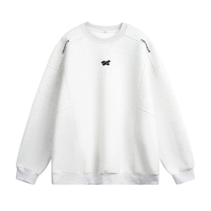 Unisex Oversize Sweatshirt with Round Neck, Shoulder Branding and Inserted Side Pockets Hudson & Parker
