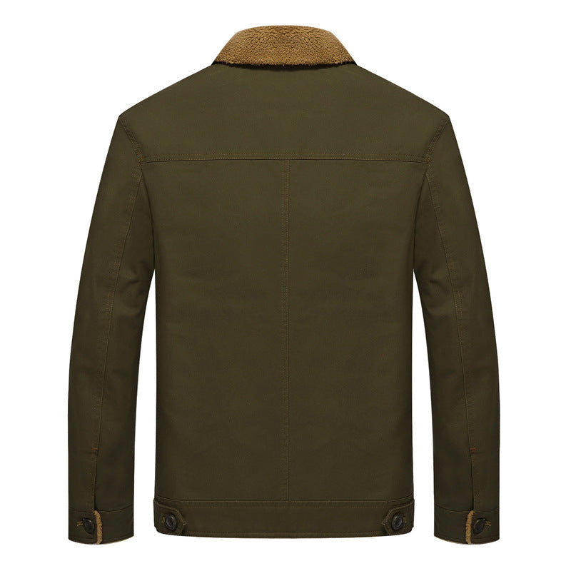 Men's canvas field jacket with Sherpa lining and shawl collar Hudson & Parker
