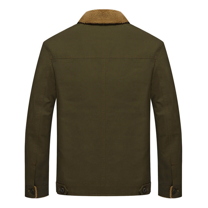 Men's canvas field jacket with Sherpa lining and shawl collar Hudson & Parker