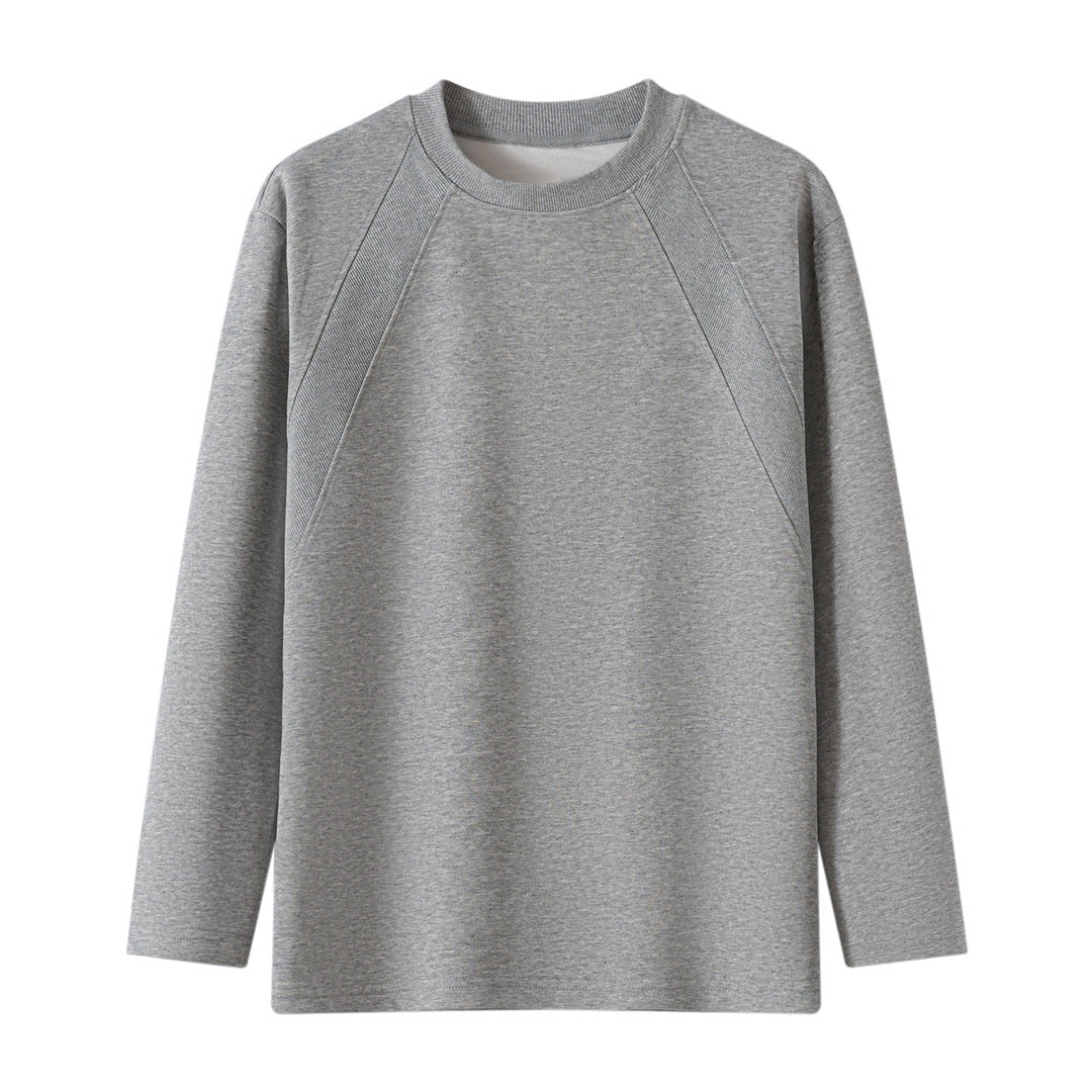 Unisex Oversize Long Sleeve Sweatshirt with Raglan Seams and Ribbed Round Neck Hudson & Parker