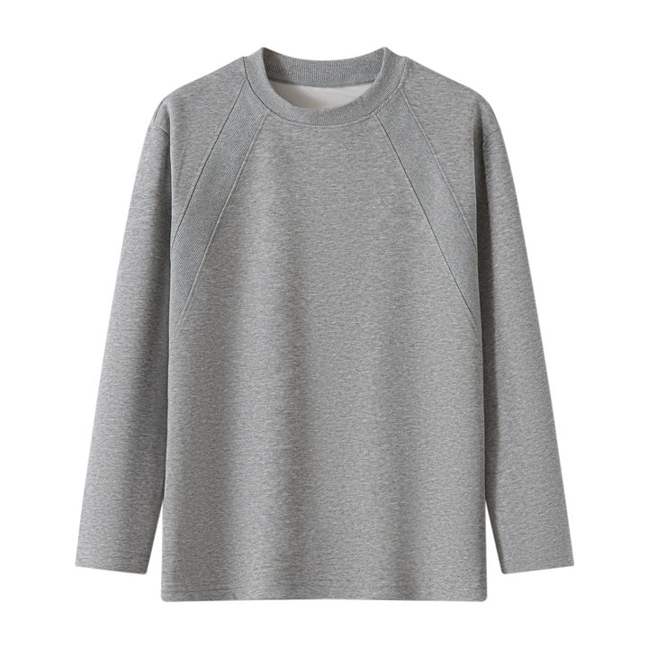 Unisex Oversize Long Sleeve Sweatshirt with Raglan Seams and Ribbed Round Neck Hudson & Parker